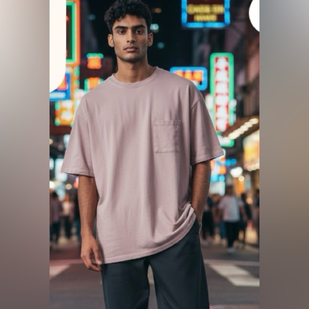 nwt- Mens Goodfellow & Co Light
Soft Mauve Short Sleeve Tee
Pocket T-shirt